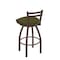 Holland Bar Stool Co 25" Low Back Swivel Counter Stool, Bronze Finish, Graph Parrot Seat 41125BZ015 - alternate 3